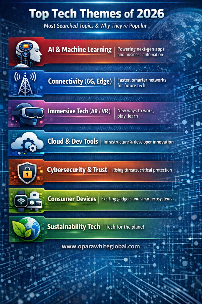 Top-searched tech topics in 2026 - Oparawhite Global